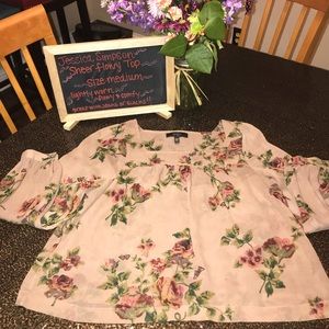 Jessica Simpson Sheer Flowy Top